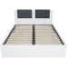 Pat Laguna 1600x2000 cu somiera rabatabila wenge cu bej